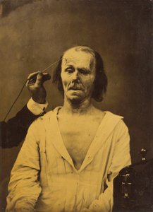 Zrelaksowana twarz (po lewej); Głęboka uwaga (po prawej), 1854-1856, wydruk 1862 (zdjęcie)