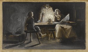 Rodzina kata Nychola, ok. 1889 (olej na płótnie) autorstwa Guillaume Albert Demarest