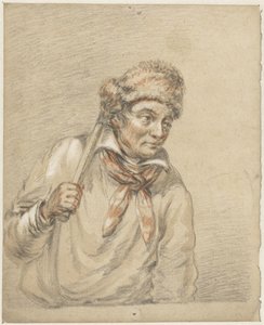Mężczyzna z futrzanym kapeluszem na głowie autorstwa Guillaume Anne van der Brugghen
