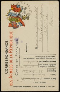 Pocztówka z autografem do Jean Mollet, 31 lipca 1915 autorstwa Guillaume Apollinaire