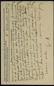 Pocztówka z autografem Jeana Molleta z dnia 16 września 1915 r. autorstwa Guillaume Apollinaire