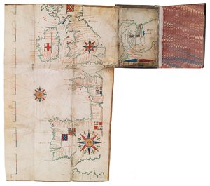 Kieszonkowy atlas i almanach morski, ok. 1546 r. (welin) autorstwa Guillaume Brouscon