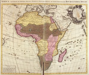 Mapa Afryki (akwaforta autorstwa Guillaume Delisle