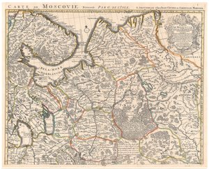 Mapa Moskwy par Delisle (De L