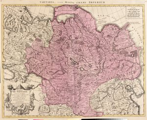 Mapa Tartarii (Azja Środkowa, Syberia, Turkiestan, Mongolia i Mandżuria) (akwaforta