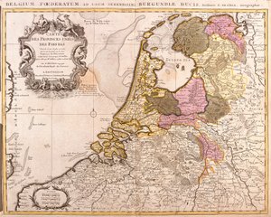 Mapa Zjednoczonych Prowincji Niderlandów (akwaforta)