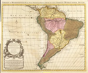Panama, Argentyna, Boliwia, Brazylia, Chile, Kolumbia, Ekwador, Gujana Francuska, Gujana, Paragwaj, Peru, Surinam, Urugwaj, Wenezuela autorstwa Guillaume Delisle