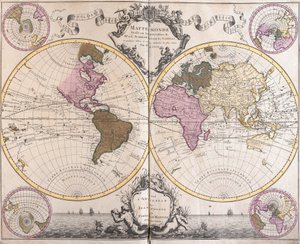 Planisphere World (akwaforta autorstwa Guillaume Delisle