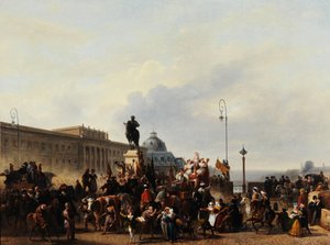 Maskarada na Pont Neuf autorstwa Guillaume Frederic Ronmy