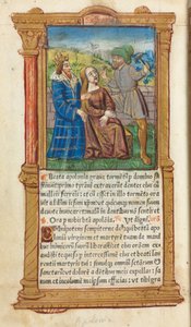 Drukowana księga godzin (do użytku rzymskiego): fol. 111v, św. Apollonia autorstwa Guillaume Le Rouge