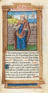 Drukowany Księga Godzin Korzystanie z Rzymu: fol. 99r, Św. Piotr, 1510. autorstwa Guillaume Le Rouge