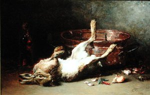 Martwa natura z zającem i kotłem, 1886