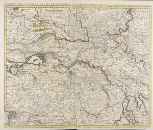 Gueldre hollandoise avec les pais, duchez et comtez voisins / par le sr. Sanson geographe du roy autorstwa Guillaume Sanson
