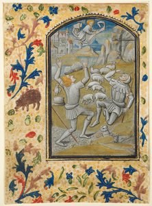 Kartka z Księgi Godzin: Koronacja Matki Boskiej, ok. godz. 1470-1480.