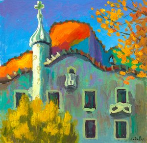 Casa Batlló, 2007 (gwasz na papierze) autorstwa Guillermo Martí Ceballos