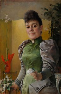 Portret pani Marii von Wahlberg (z domu Sinebrychoff) autorstwa Gunnar Berndtson