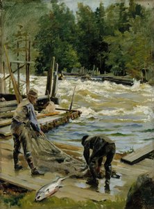 Połów łososia autorstwa Gunnar Berndtson