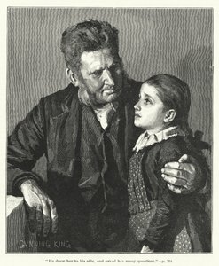 „Przyciągnął ją do siebie i zadał jej wiele pytań” (rycina) autorstwa Gunning (after) King