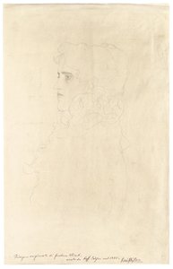 Portret kobiety w profilu z kołnierzykiem z falbanką autorstwa Gustav Klimt