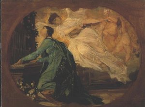 Gra na organach autorstwa Gustav Klimt