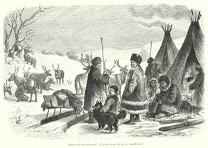Obóz Samoyede (rycina) autorstwa Gustav (after) Sundblad