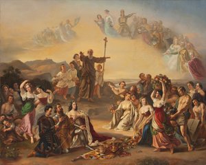 Święty Severin błogosławi kraj Austrii autorstwa Gustav Dittenberger
