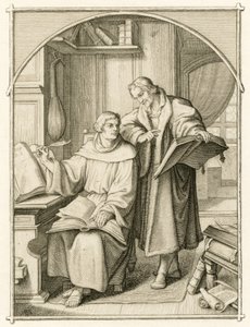 Marcin Luter i Filip Melanchton (Philippe, Philippus Melanchton autorstwa Gustav Ferdinand Leopold Konig