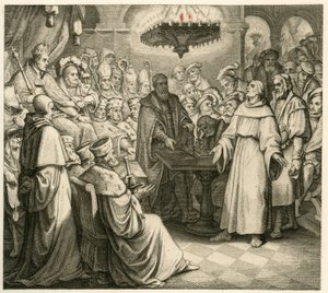 Marcin Luter przed cesarzem Karolem, obok niego jego brat Ferdynand autorstwa Gustav Ferdinand Leopold Konig