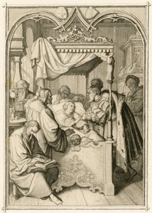 Marcin Luter jest ciężko chory, elektor Johann Friedrich (Johann Frederic Ier de Saxe autorstwa Gustav Ferdinand Leopold Konig