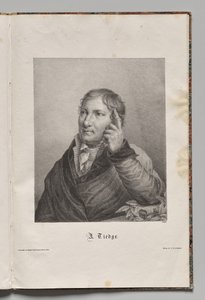 Znani niemieccy autorzy: Portret Chrisopha Augusta Tiedgea autorstwa Gustav Karl Friedrich Luderitz