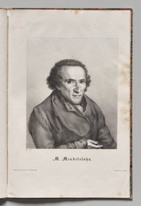 Znani niemieccy autorzy: Portret Mojżesza Mendelssohna autorstwa Gustav Karl Friedrich Luderitz