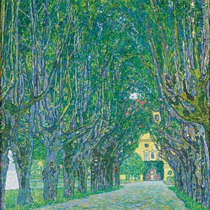Aleja do komnaty zamkowej autorstwa Gustav Klimt