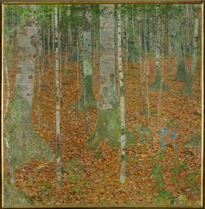 Las Bukowy (Birch Woods) autorstwa Gustav Klimt