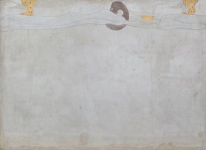 Beethoven Frieze: Tęsknota za szczęściem - panel 1, lewa długa ściana autorstwa Gustav Klimt