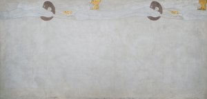 Beethoven Frieze: Tęsknota za szczęściem - panel 2, lewa długa ściana autorstwa Gustav Klimt