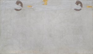 Beethoven Frieze: Tęsknota za szczęściem - płyta 4, lewa długa ściana autorstwa Gustav Klimt