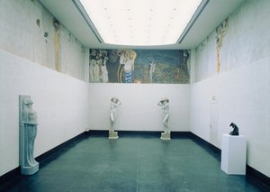 Fryz Beethovena: Tęsknota za szczęściem - na podstawie interpretacji IX Symfonii Ludwiga van Beethovena przez Richarda Wagnera autorstwa Gustav Klimt