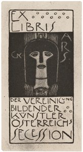 Ekslibris z Ver Sacrum, wydany w latach 1898-99 przez Gerlacha, Schenka i Seemana autorstwa Gustav Klimt
