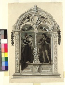 „Młodzież” (wzór dla: Gerlach  Schenk, Alegorie i emblematy, tom 1, nr 8) autorstwa Gustav Klimt