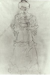 Dziewczyna czyta I, autorstwa Gustav Klimt