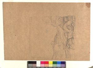 Kompositionsskizze für das Bild "Irrlichter" autorstwa Gustav Klimt
