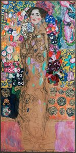 Dama z wachlarzem autorstwa Gustav Klimt