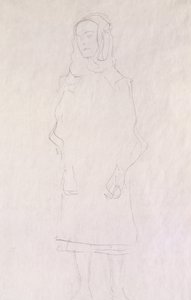 Mada Primavesi, ok. 1925 (ołówek na błyszczącym japońskim papierze) autorstwa Gustav Klimt
