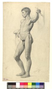 Męski akt akademicki autorstwa Gustav Klimt