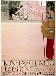 Plakat na pierwszą wystawę Secesji (Tezeusz i Minotaur) autorstwa Gustav Klimt