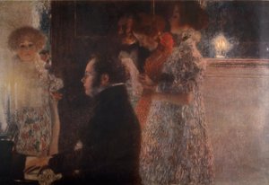 Schubert przy fortepianie