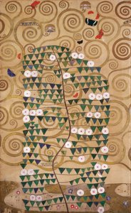 Szkice do Fryzu dla Palais Stoclet w Brukseli, Belgia (akwarela i ołówek na papierze) autorstwa Gustav Klimt