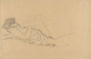 Śpiąca kobieta autorstwa Gustav Klimt