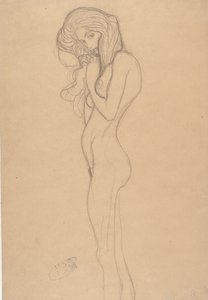 Studium nagości na stojąco dla fryzu Beethovena, 1901. autorstwa Gustav Klimt