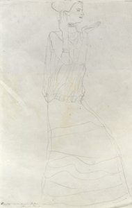 Stojąca kobieta z uniesionymi rękami autorstwa Gustav Klimt